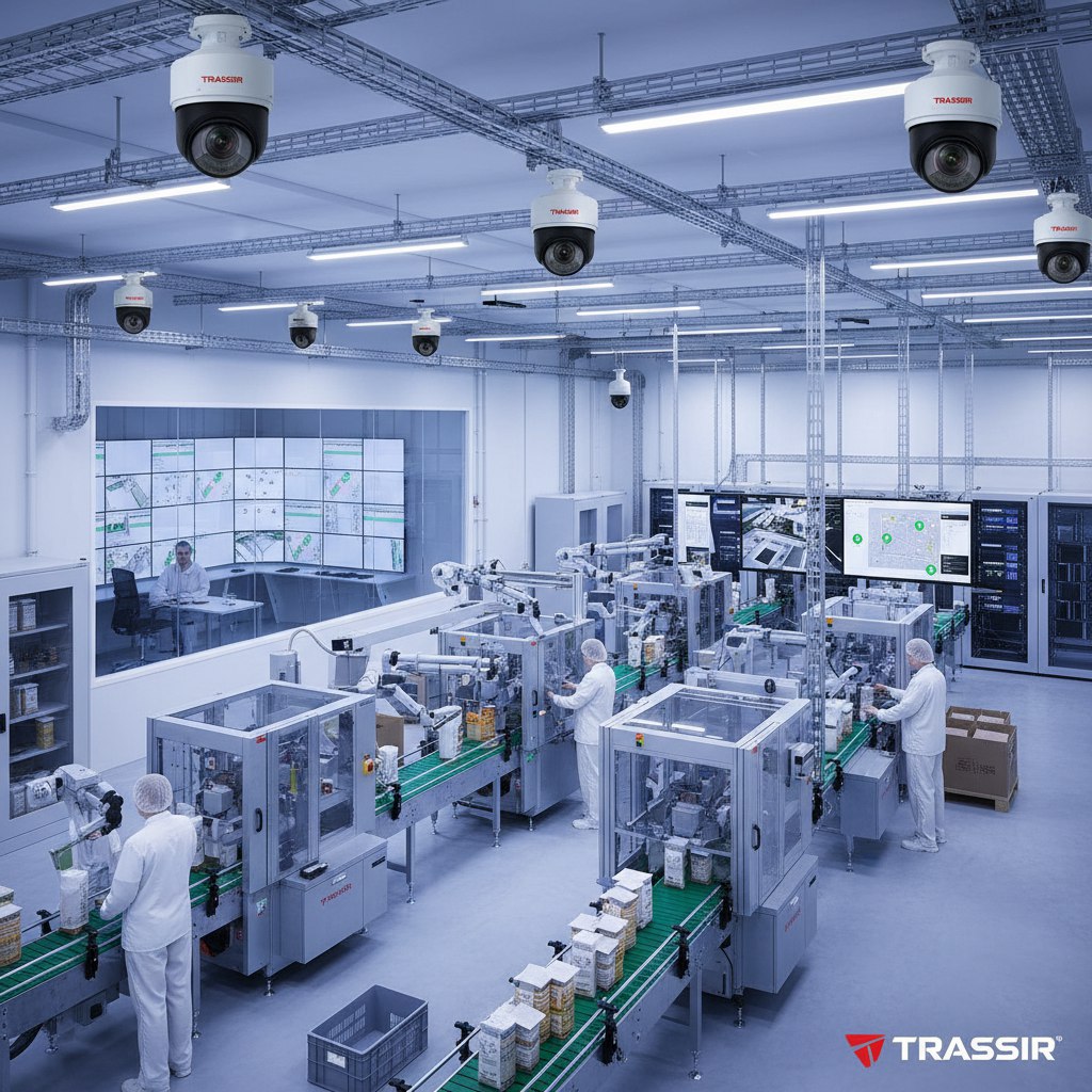 Установка видеонаблюдения TRASSIR на предприятии по фасовке семян