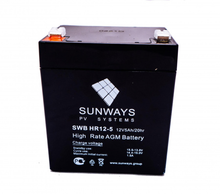 Аккумуляторная батарея SUNWAYS HR 12-5