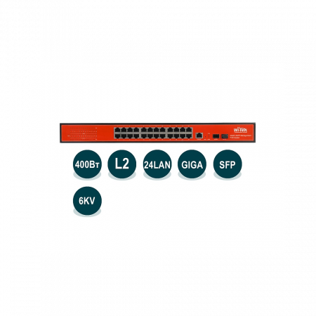 Управляемый гигабитный L2 коммутатор Wi-Tek WI-PMS326GF