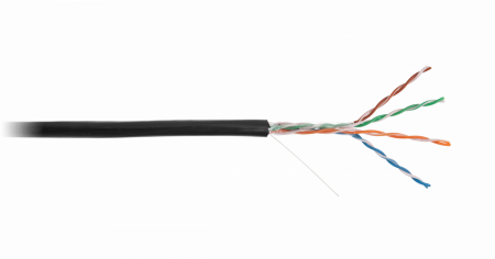 CCA-UU004-5E-PE-BK Кабель U/UTP 4 пары, Кат.5e, CCA, внешний, PE -40, 305м