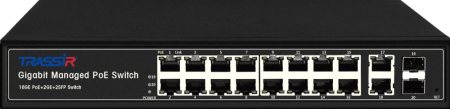 РоЕ-коммутатор TRASSIR TR-NS24202S-300-16PoE